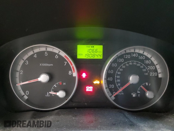 2008 Hyundai Accent Man L with VIN KMHCN35C88U100673, listed as a Copart auction lot 41707495 with 190,844 mi miles and Salvage Title. Bid and sale history available at carsss.com. Image 9.