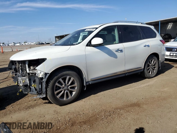 2016 Nissan Pathfinder Platinum with VIN 5N1AR2MM5GC620124, listed as a Copart auction lot 56744205 with 125,493 mi miles and Salvage title. Bid and sale history available at DreamBid. Image 1.