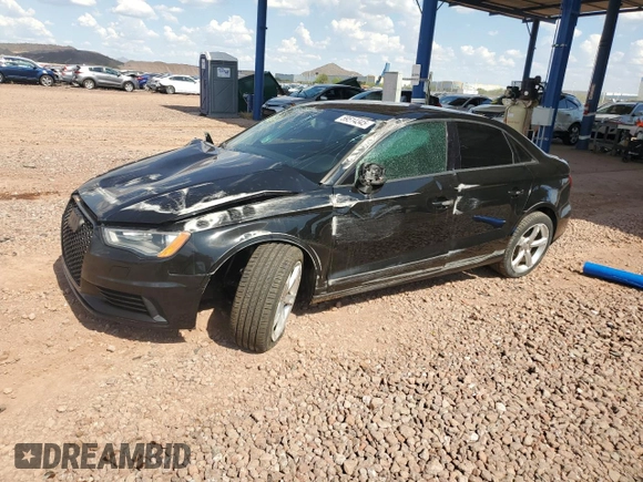 2015 Audi A3 Premium with VIN WAUACGFF2F1012988, listed as a Copart auction lot 59514345 with 80,249 mi miles and Salvage title. Bid and sale history available at DreamBid. Image 1.