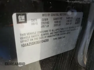 2016 Cadillac CTS Premium Collection AWD with VIN 1G6AZ5SX0G0104289, listed as a Copart auction lot 67733834 with 94,318 mi miles and Salvage title. Bid and sale history available at DreamBid. Image 12.