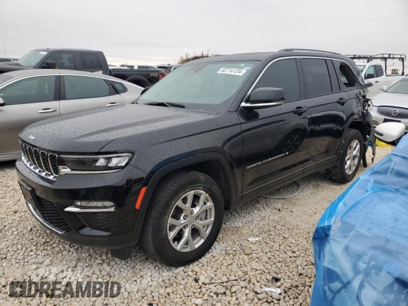2023 Jeep Grand Cherokee Limited with VIN 1C4RJGBG1PC545107, listed as a Copart auction lot 83714124 with 22,326 mi miles and Salvage title. Bid and sale history available at DreamBid. Image 1.