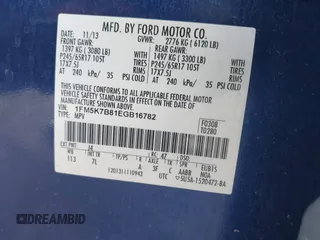 2014 Ford Explorer с VIN 1FM5K7B81EGB16782, выставлен на аукционе IAAI как лот 42063255 с пробегом 184 327 миль миль и . История ставок и продаж доступна на DreamBid. Изображение 9.