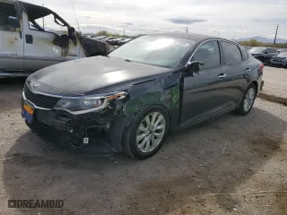 2016 Kia Optima LX with VIN 5XXGT4L34GG024801, listed as a Copart auction lot 51017585 with 109,071 mi miles and Salvage Title. Bid and sale history available at carsss.com. Image 1.