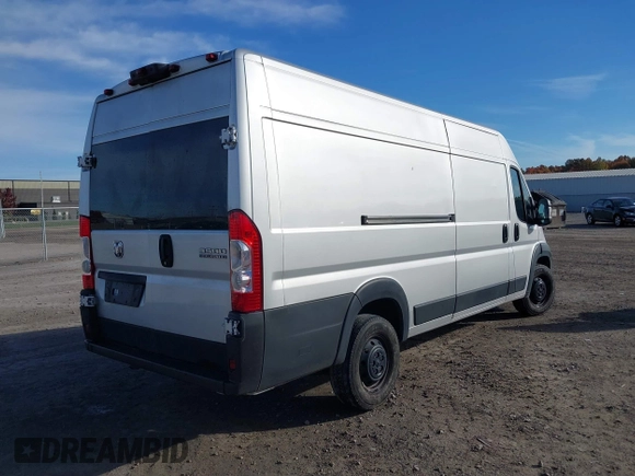 2023 Ram ProMaster Cargo with VIN 3C6MRVJG5PE501250, listed as a IAAI auction lot 40670587 with 97,369 mi miles and . Bid and sale history available at DreamBid. Image 4.