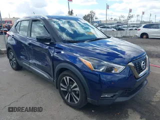 2019 Nissan Kicks S with VIN 3N1CP5CU4KL515046, listed as a IAAI auction lot 41573577 with 84,739 mi miles. Bid and sale history available at carsss.com. Image 1.