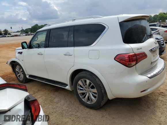 2017 Infiniti QX80 with VIN JN8AZ2NF8H9640603, listed as a Copart auction lot 60391994 with 120,152 mi miles and Salvage Title. Bid and sale history available at carsss.com. Image 2.