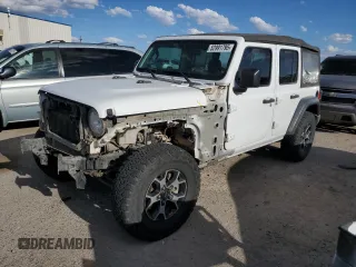 2018 Jeep Wrangler Unlimited Sport z VIN 1C4HJXDN0JW298109, wystawiony jako Copart lot #52991795 z przebiegiem 94 445 mil mil oraz Szkoda całkowita • Salvage title. Historia ofert i sprzedaży dostępna na DreamBid. Obrazek 1.