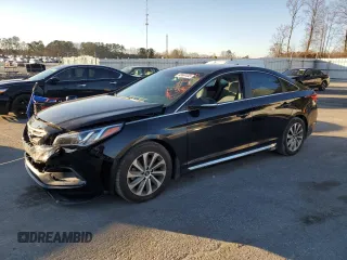 2016 Hyundai Sonata Sport with VIN 5NPE34AF9GH312113, listed as a Copart auction lot 45644445 with 260,420 mi miles and Salvage Title. Bid and sale history available at carsss.com. Image 1.