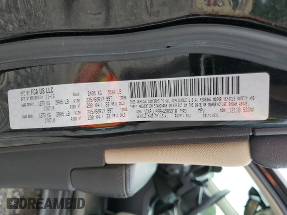 2017 Jeep Cherokee Altitude z VIN 1C4PJLAS8HW585318, wystawiony jako Copart lot #57315775 z przebiegiem 65 398 mil mil oraz Szkoda całkowita • Salvage title. Historia ofert i sprzedaży dostępna na DreamBid. Obrazek 13.