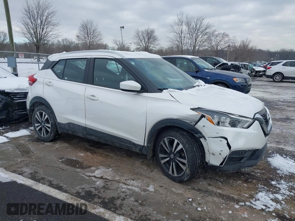 2019 Nissan Kicks S with VIN 3N1CP5CU0KL542096, listed as a IAAI auction lot 41390268 with 115,861 mi miles and . Bid and sale history available at carsss.com. Image 1.