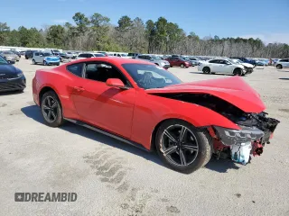 2024 Ford Mustang EcoBoost with VIN 1FA6P8TH0R5147236, listed as a Copart auction lot 46240535 with 0 mi miles and Salvage Title. Bid and sale history available at carsss.com. Image 4.