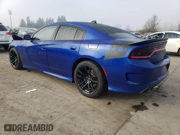 2021 Dodge Charger Scat Pack with VIN 2C3CDXGJ4MH570369, listed as a Copart auction lot 83519714 with 81,261 mi miles and Salvage Title. Bid and sale history available at DreamBid. Image 2.