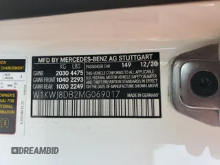 2021 Mercedes-Benz C 300 с VIN W1KWJ8DB2MG069017, выставлен на аукционе Copart как лот 62741715 с пробегом Не указан миль и Чистый • Clean title. История ставок и продаж доступна на DreamBid. Изображение 13.