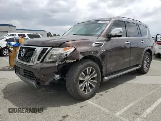 2020 Nissan Armada SL z VIN JN8AY2ND6L9108809, wystawiony jako Copart lot #54568895 z przebiegiem 100 723 mil mil oraz Czysty tytuł • Clean title. Historia ofert i sprzedaży dostępna na DreamBid. Obrazek 1.