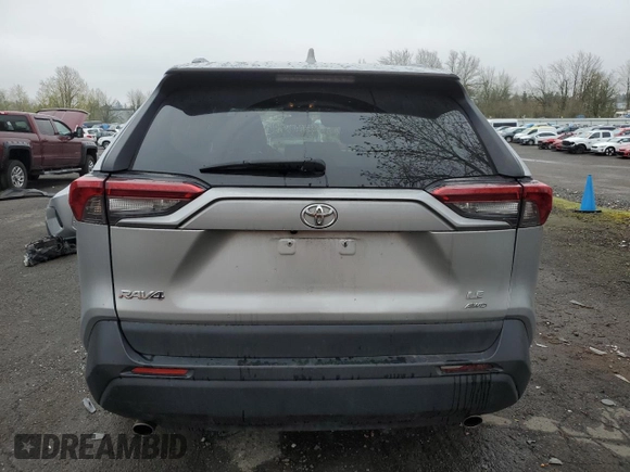 2019 Toyota RAV4 LE with VIN 2T3F1RFV0KW007186, listed as a Copart auction lot 51501435 with 93,105 mi miles and Salvage Title. Bid and sale history available at DreamBid. Image 6.