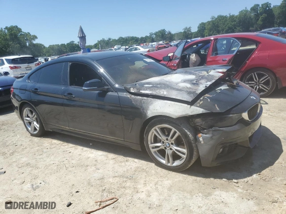 2018 BMW 4 Series 430i with VIN WBA4J1C52JBG78055, listed as a Copart auction lot 51282445 with 0 mi miles and Salvage Title. Bid and sale history available at carsss.com. Image 4.