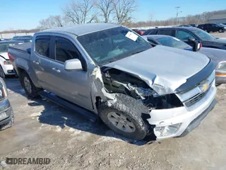2020 Chevrolet Colorado 4WD Work Truck with VIN 1GCGTBEN1L1159601, listed as a IAAI auction lot 41395681 with 77,630 mi miles. Bid and sale history available at carsss.com. Image 1.