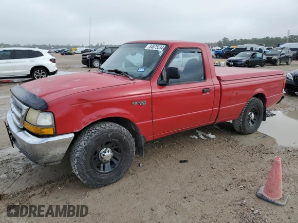1999 Ford Ranger XL with VIN 1FTYR10V5XUB71629, listed as a Copart auction lot 84675534 with 180,219 mi miles and Salvage Title. Bid and sale history available at carsss.com. Image 1.