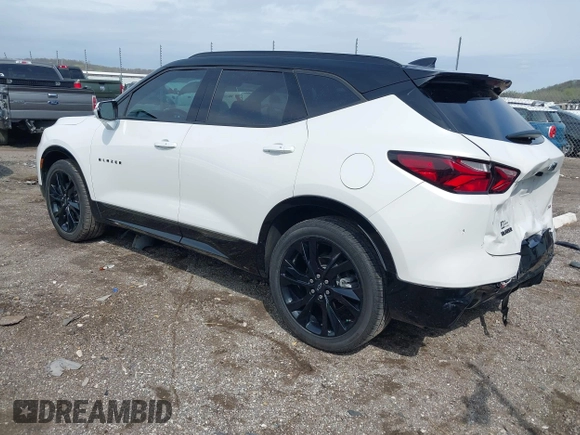 2022 Chevrolet Blazer RS with VIN 3GNKBERS2NS202155, listed as a IAAI auction lot 41918572 with 49,346 mi miles and . Bid and sale history available at DreamBid. Image 3.