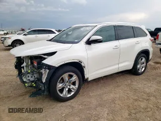 2015 Toyota Highlander Limited with VIN 5TDYKRFH7FS082913, listed as a Copart auction lot 58850275 with 164,366 mi miles and Salvage title. Bid and sale history available at DreamBid. Image 1.