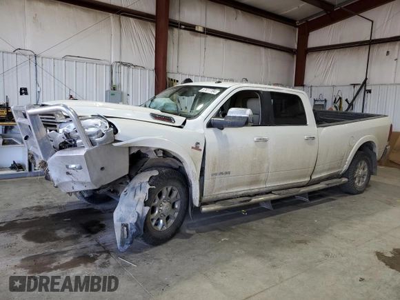 2020 Ram 3500 Laramie with VIN 3C63R3JL3LG102994, listed as a Copart auction lot 57411184 with 0 mi miles and Salvage Title. Bid and sale history available at carsss.com. Image 1.