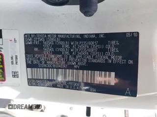 2011 Toyota Sienna XLE AAS с VIN 5TDYK3DC1BS040347, выставлен на аукционе IAAI как лот 42348755 с пробегом 184 609 миль миль и . История ставок и продаж доступна на DreamBid. Изображение 9.