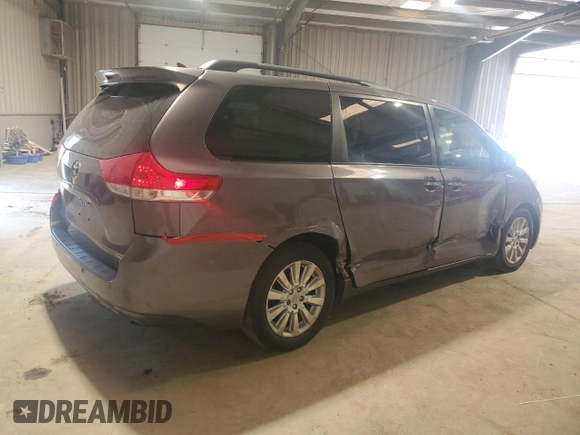 2011 Toyota Sienna XLE with VIN 5TDDK3DC7BS022224, listed as a Copart auction lot 53647105 with 168,291 mi miles and Salvage Title. Bid and sale history available at carsss.com. Image 3.