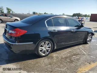 2013 Hyundai Genesis 3.8L with VIN KMHGC4DDXDU254447, listed as a Copart auction lot 52133525 with 116,582 mi miles and Salvage Title. Bid and sale history available at carsss.com. Image 3.