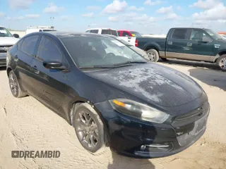 2013 Dodge Dart SXT with VIN 1C3CDFBA5DD345599, listed as a IAAI auction lot 40198022 with 163,910 mi miles. Bid and sale history available at carsss.com. Image 1.