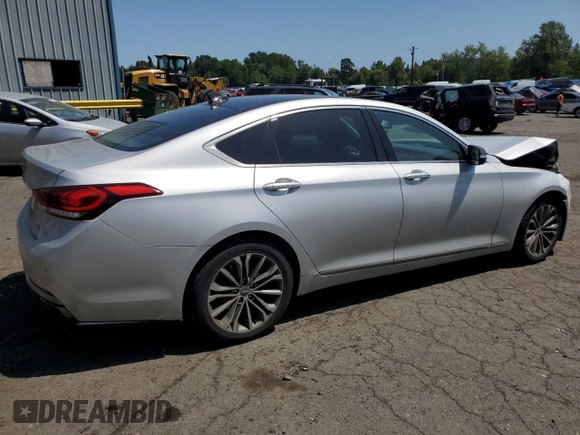 2017 Genesis G80 3.8L with VIN KMHGN4JE0HU172286, listed as a Copart auction lot 58486865 with 83,202 mi miles and Clean title. Bid and sale history available at DreamBid. Image 3.