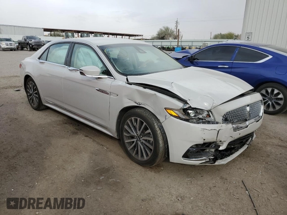 2020 Lincoln Continental Standard with VIN 1LN6L9VK5L5601259, listed as a Copart auction lot 87613025 with 50,186 mi miles and Salvage Title. Bid and sale history available at carsss.com. Image 4.