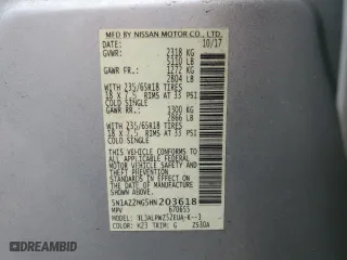 2017 Nissan Murano Platinum with VIN 5N1AZ2MG5HN203618, listed as a Copart auction lot 51746065 with 66,889 mi miles and Salvage Title. Bid and sale history available at carsss.com. Image 14.