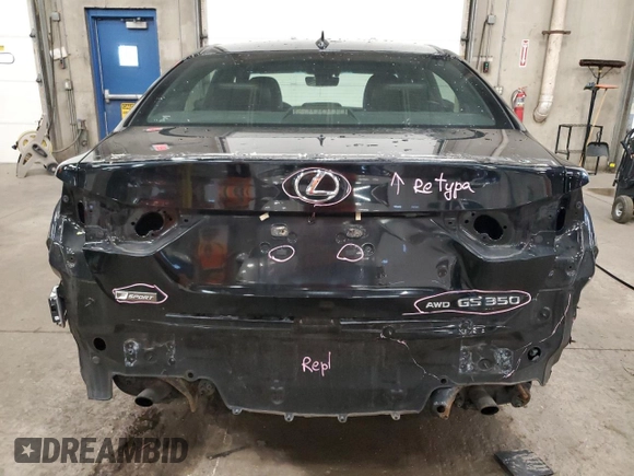 2016 Lexus GS 350 z VIN JTHCZ1BL9GA002803, wystawiony jako Copart lot #61609845 z przebiegiem 66 564 mil mil oraz Szkoda całkowita • Salvage title. Historia ofert i sprzedaży dostępna na DreamBid. Obrazek 6.