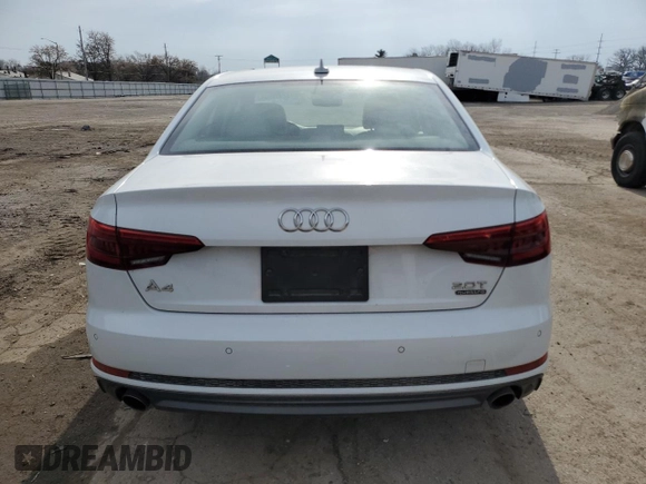 2017 Audi A4 Premium Plus with VIN WAUENAF43HN018916, listed as a Copart auction lot 52476025 with 98,159 mi miles and Salvage Title. Bid and sale history available at carsss.com. Image 6.