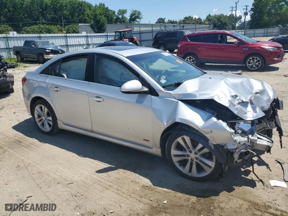 2015 Chevrolet Cruze LTZ with VIN 1G1PG5SBXF7287894, listed as a Copart auction lot 55396624 with 0 mi miles and Salvage Title. Bid and sale history available at carsss.com. Image 4.