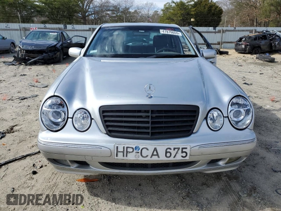 2001 Mercedes-Benz E-Class with VIN WDBJF65J71B310514, listed as a Copart auction lot 47876655 with 188,013 mi miles and Salvage Title. Bid and sale history available at carsss.com. Image 5.