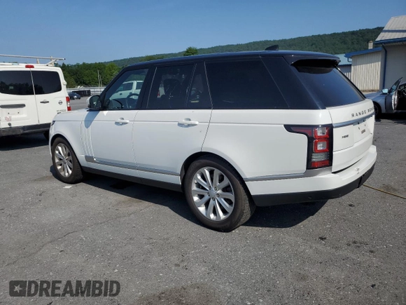 2017 Land Rover Range Rover HSE z VIN SALGS2FV5HA366252, wystawiony jako Copart lot #61789545 z przebiegiem 84 786 mil mil oraz Czysty tytuł • Clean title. Historia ofert i sprzedaży dostępna na DreamBid. Obrazek 2.