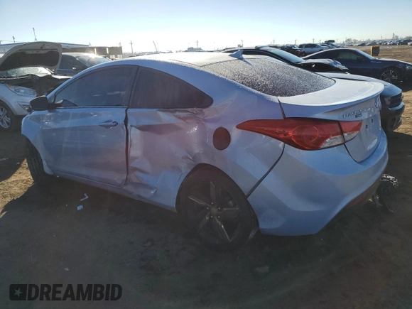 2013 Hyundai Elantra Coupe GS with VIN KMHDH6AE1DU006214, listed as a Copart auction lot 80782774 with 0 mi miles and Salvage Title. Bid and sale history available at carsss.com. Image 2.