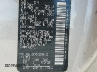 2012 Nissan Quest SL with VIN JN8AE2KP5C9038453, listed as a Copart auction lot 53884165 with 146,863 mi miles and Clean Title. Bid and sale history available at carsss.com. Image 13.