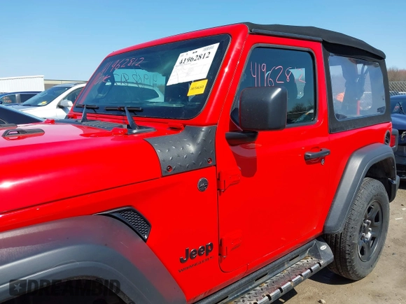 2024 Jeep Wrangler Sport S with VIN 1C4PJXAG7RW304498, listed as a IAAI auction lot 41962812 with 9,457 mi miles and . Bid and sale history available at DreamBid. Image 15.