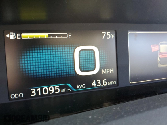 2019 Toyota Prius LE с VIN JTDL9RFU8K3004963, выставлен на аукционе Copart как лот 60187575 с пробегом 31 095 миль миль и Списание • Salvage title. История ставок и продаж доступна на DreamBid. Изображение 9.
