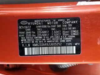 2018 Hyundai Tucson SEL Plus with VIN KM8J33A49JU605252, listed as a Copart auction lot 44616425 with 58,721 mi miles and Salvage Title. Bid and sale history available at carsss.com. Image 14.