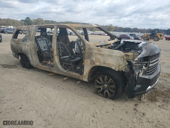 2023 Chevrolet Suburban LT with VIN 1GNSKCKD4PR201563, listed as a Copart auction lot 81690654 with 0 mi miles and Salvage Title. Bid and sale history available at carsss.com. Image 4.
