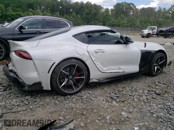 2020 Toyota Supra 3.0 with VIN WZ1DB4C03LW025590, listed as a Copart auction lot 58242644 with Not provided miles and Salvage title. Bid and sale history available at DreamBid. Image 3.