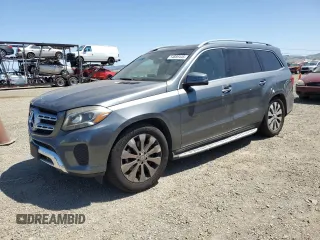 2017 Mercedes-Benz GLS 450 z VIN 4JGDF6EE3HA854652, wystawiony jako Copart lot #54886445 z przebiegiem 129 672 mil mil oraz Szkoda całkowita • Salvage title. Historia ofert i sprzedaży dostępna na DreamBid. Obrazek 1.