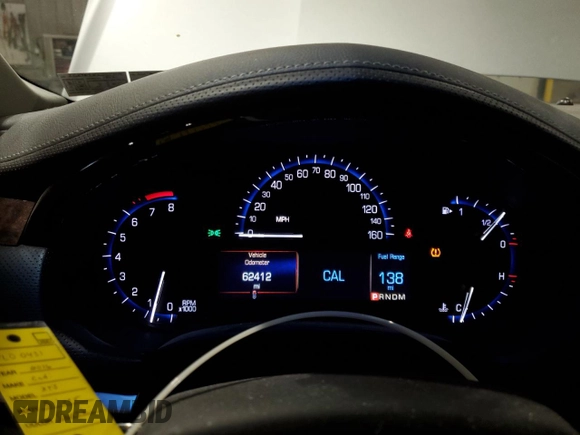 2016 Cadillac XTS Luxury Collection with VIN 2G61N5S30G9153524, listed as a Copart auction lot 76690054 with 62,412 mi miles and Salvage Title. Bid and sale history available at carsss.com. Image 9.