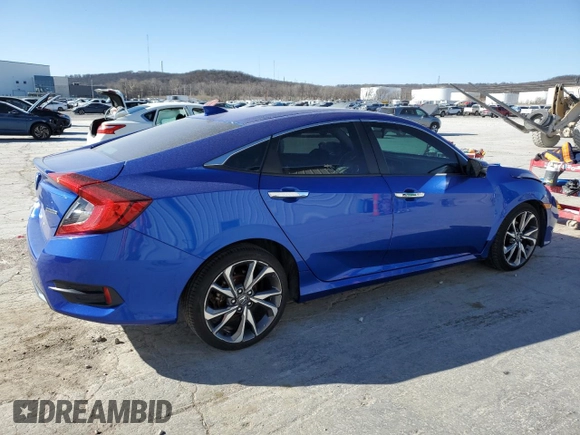 2020 Honda Civic Sedan Touring with VIN 19XFC1F95LE000309, listed as a Copart auction lot 48417295 with 55,603 mi miles and Salvage Title. Bid and sale history available at carsss.com. Image 3.