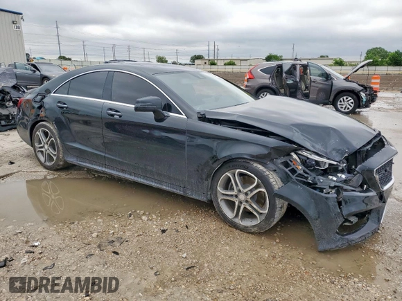 2016 Mercedes-Benz CLS 400 with VIN WDDLJ6FB7GA169514, listed as a Copart auction lot 55976445 with 64,213 mi miles and Salvage title. Bid and sale history available at DreamBid. Image 4.