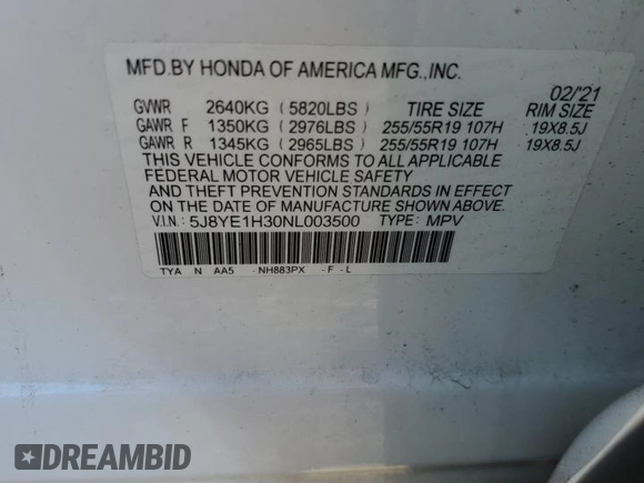 2022 Acura MDX with VIN 5J8YE1H30NL003500, listed as a Copart auction lot 77547734 with 0 mi miles and Salvage Title. Bid and sale history available at carsss.com. Image 13.
