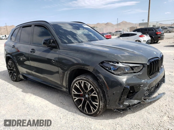 2022 BMW X5 M z VIN 5YMJU0C09N9L15281, wystawiony jako Copart lot #53771493 z przebiegiem Nie podano mil oraz . Historia ofert i sprzedaży dostępna na DreamBid. Obrazek 4.
